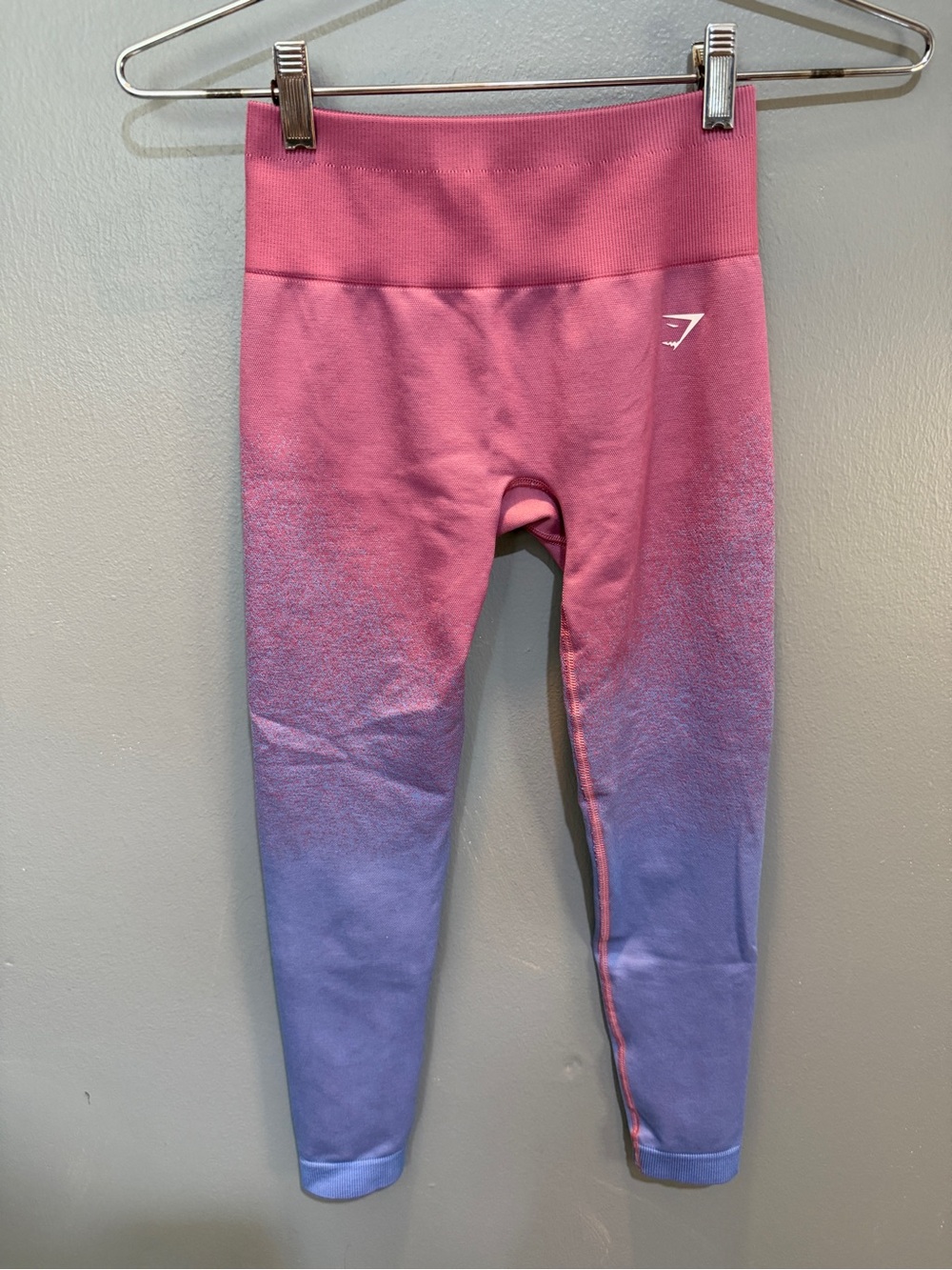 GYMSHARK KIDS PINK TO PURPLE OMBRÉ LEGGINGS SZ XS